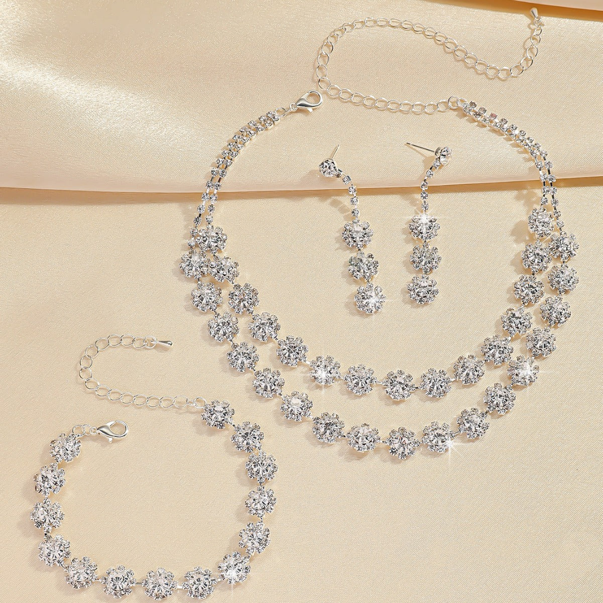 European And American Bridal Jewelry Necklace Earrings Jewelry Bracelet Banquet Dress Chain Fashion Joker Temperament Accessories Wholesale