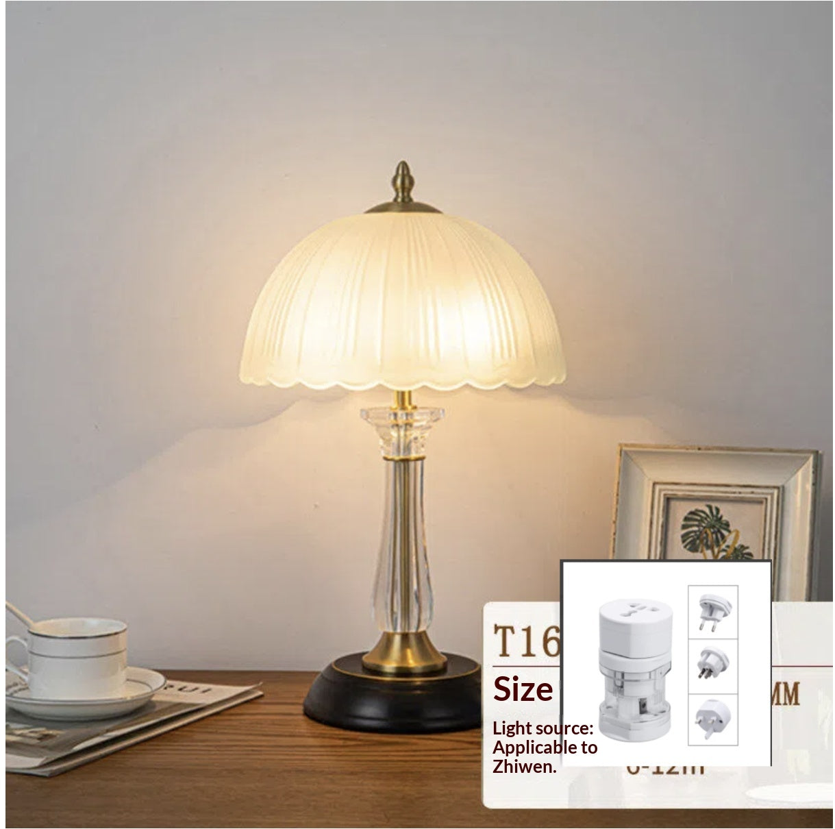 All-Copper Bedside Modern Minimalist Dimmable Eye-Care Ceramic Table Lamp For Home Use