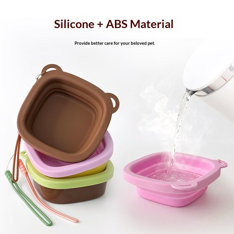 Silicone Foldable Pet Bowl Portable For Outdoor Use