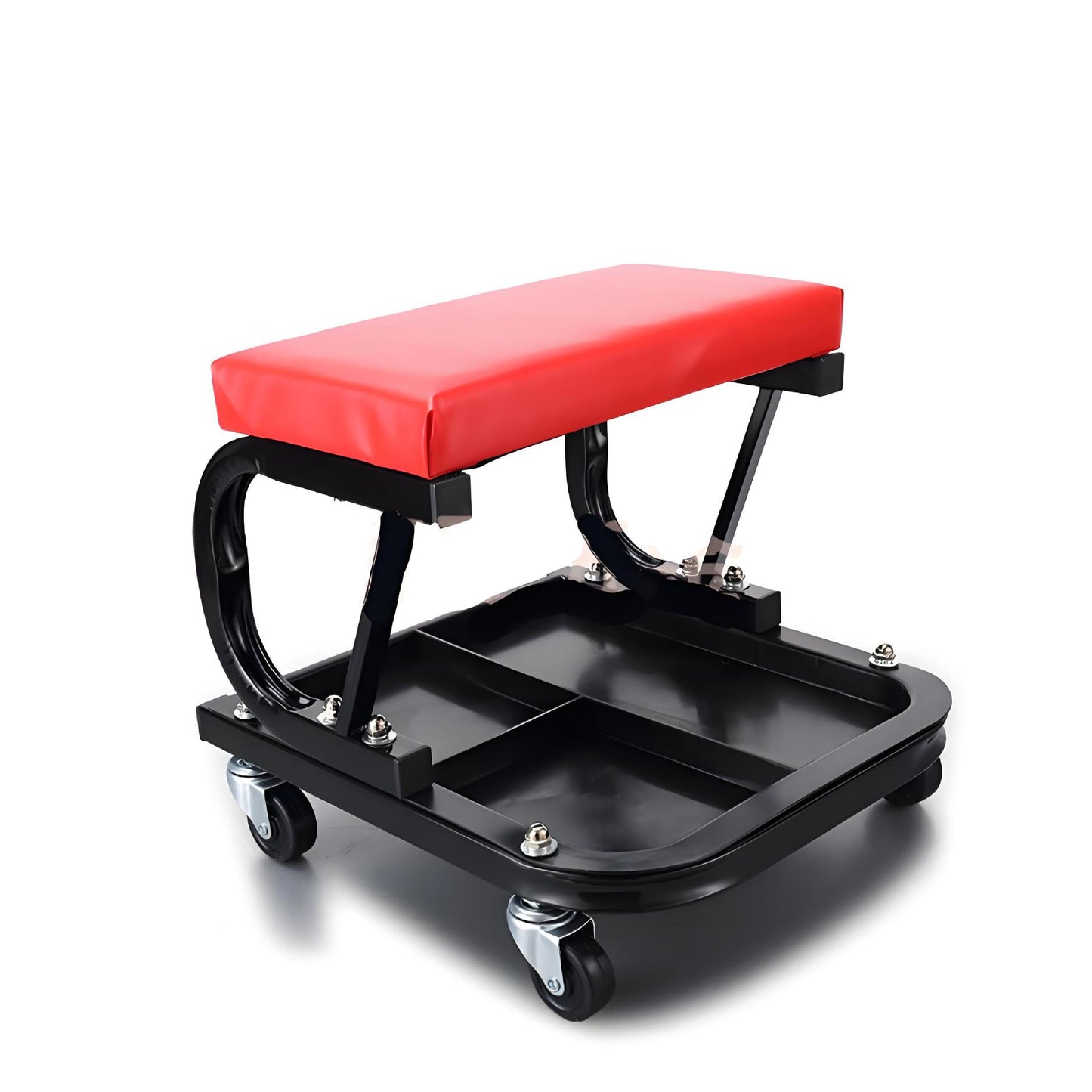Car Repair Beauty Stool Leather Pad Square Tube Universal Wheel Movable