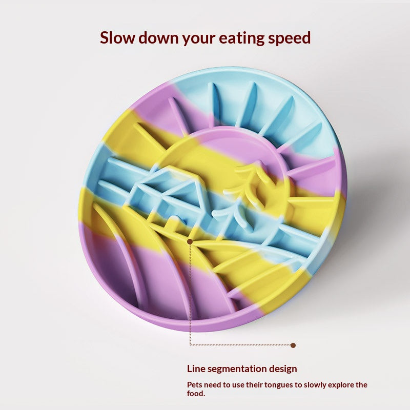 Silicone Pet Dog Slow-Feeding Bowl Licking Plate