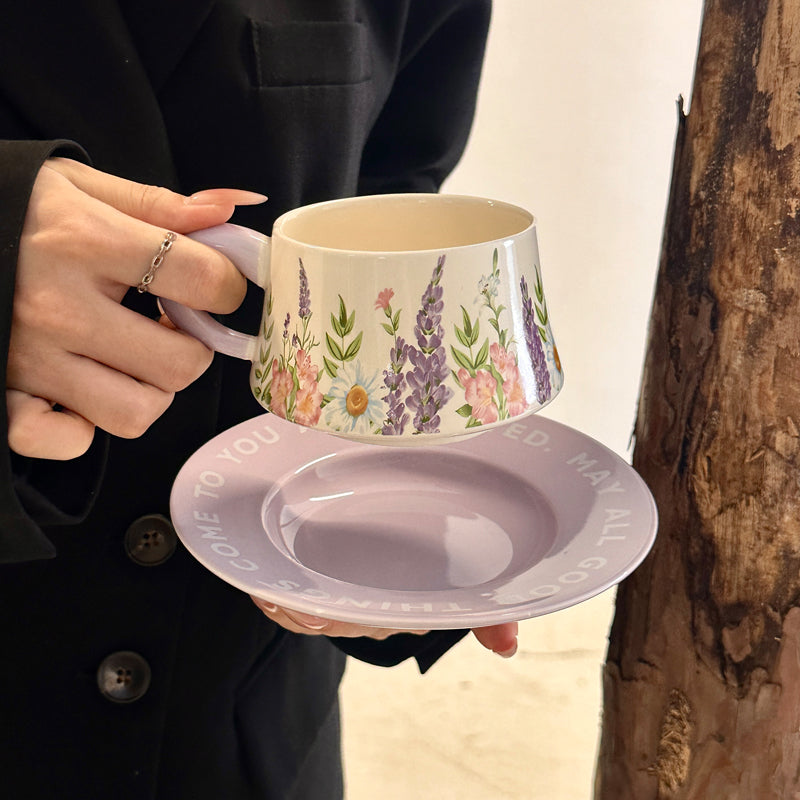 Retro Office Water Cup High-value Coffee Mug For Girls