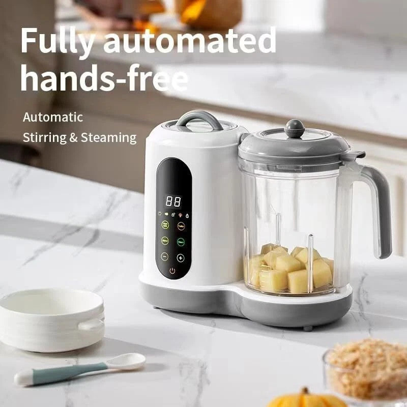 450W Baby Food Maker With Steamer Blender Auto Clean LED Touch Panel UK Shipment
