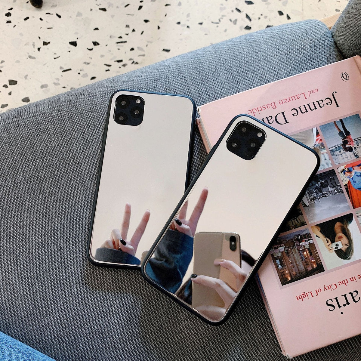 Glass Mirror 14 Pro Max Phone Case For 1112 Makeup XXR67