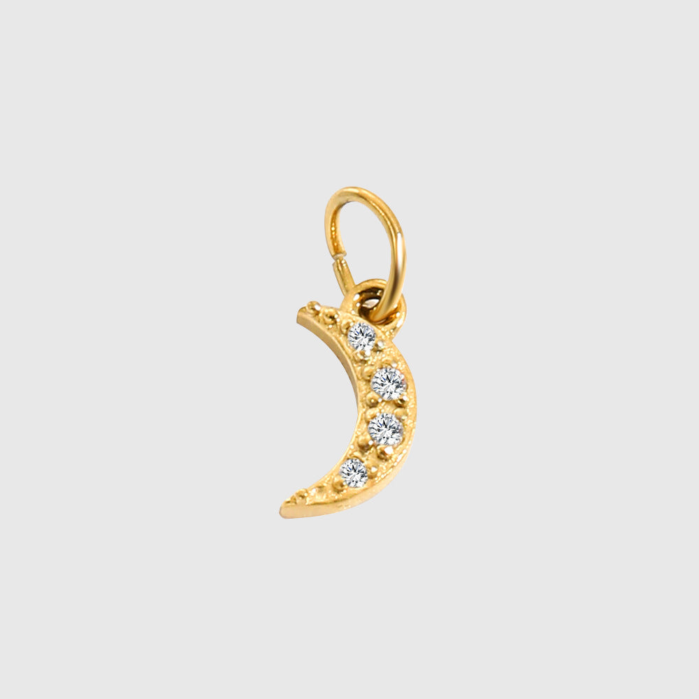 1 Piece 304 Stainless Steel Zircon Ion Plating 14K Gold Real Plated Letter Number Polished Stretch Adjustable Pendant DIY Jewelry Accessories