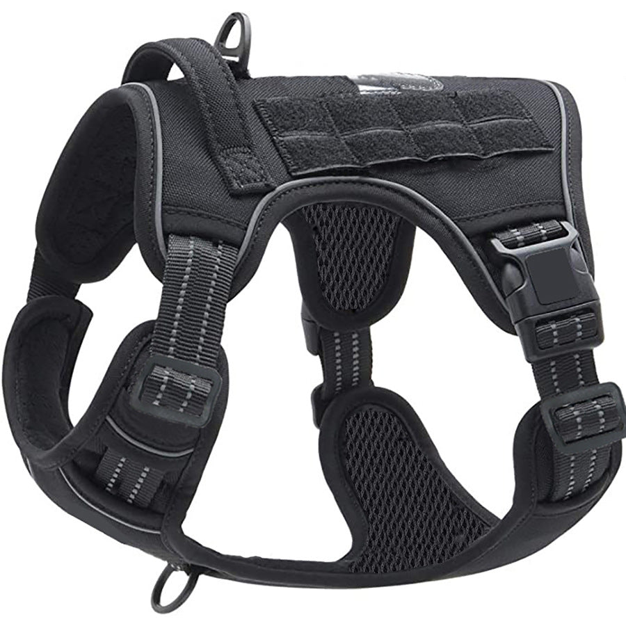 Outdoor Pet Vest With Adjustable Mesh Straps And Handle Leash