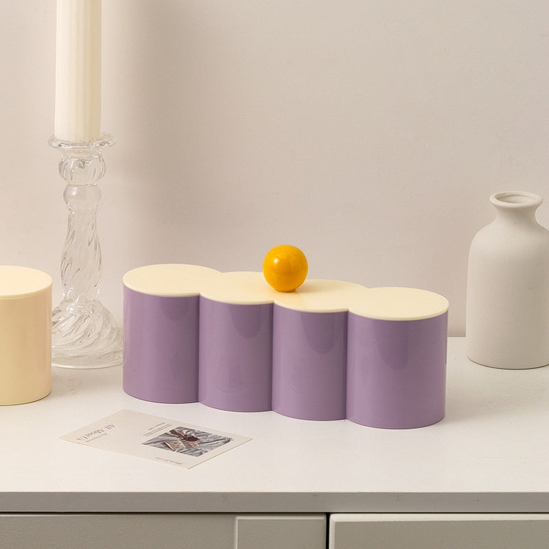 Dustproof Storage Box With Lid For Dressing Table Makeup Brush Holder