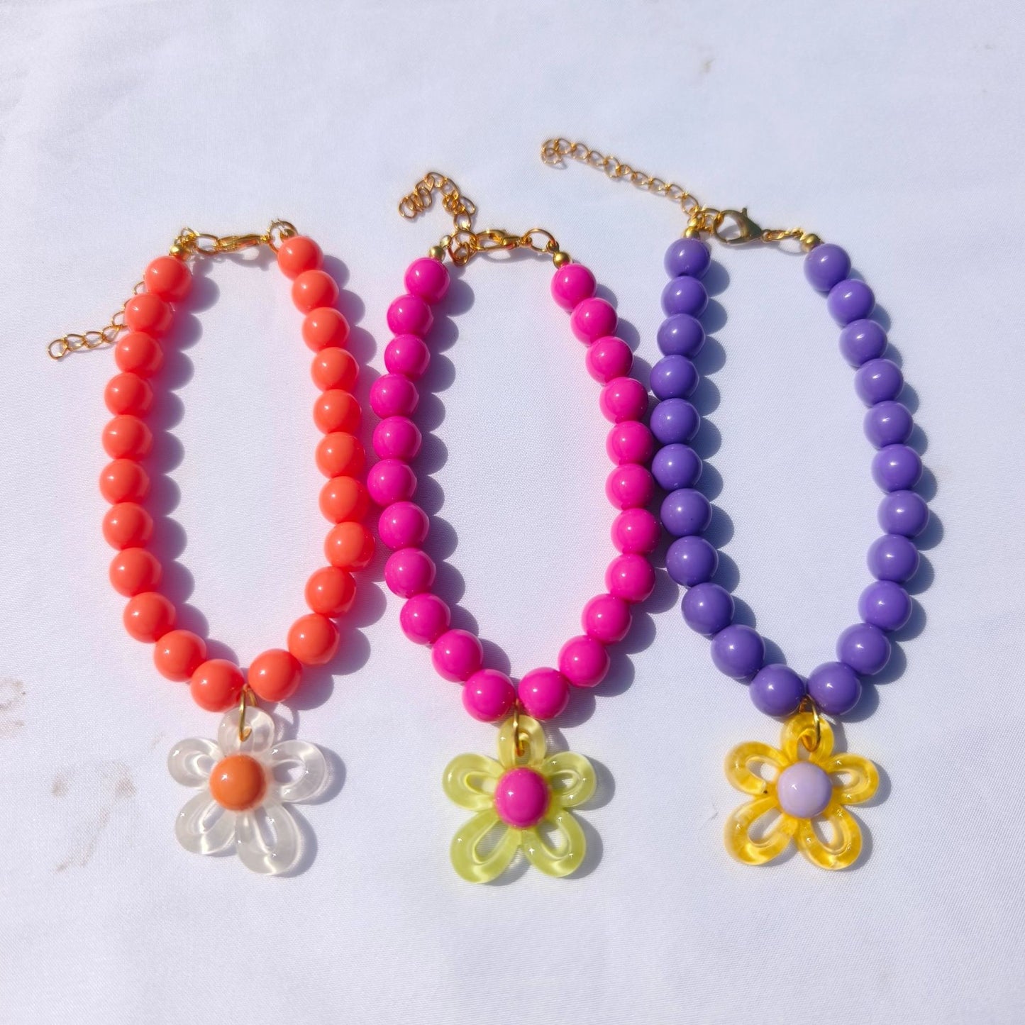 Dopamine Flower Pearl Pet Necklace