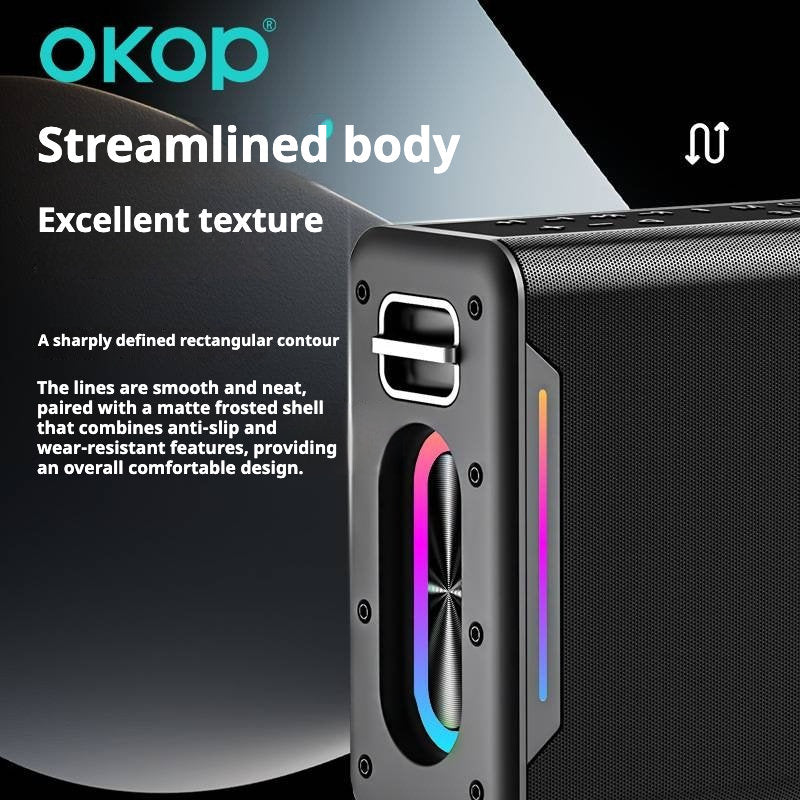 KP-8001 Speaker High Volume Cross-border Outdoor Karaoke Portable Bluetooth Speaker Microphone Ultra-long Battery Life
