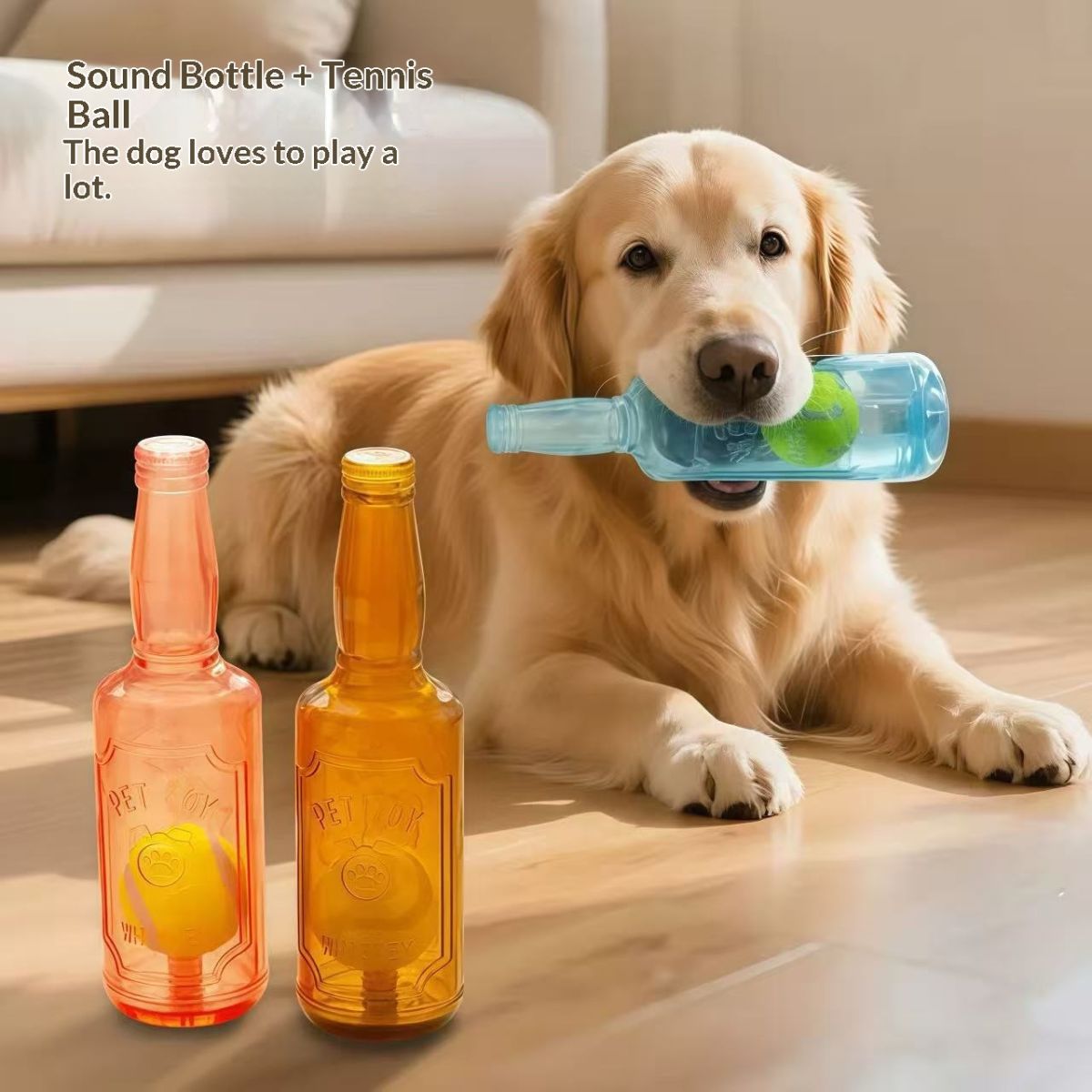 Pet Toy Squeaky Tennis Ball Bite-resistant For Chewing And Grinding