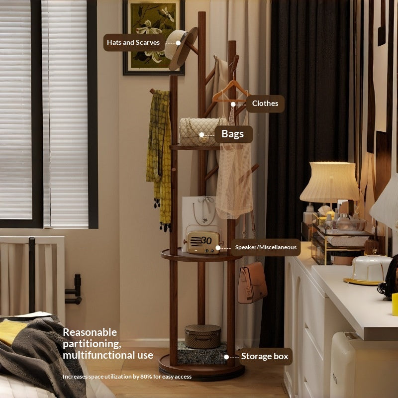 Simple Rotating Coat And Hat Rack For Home Use