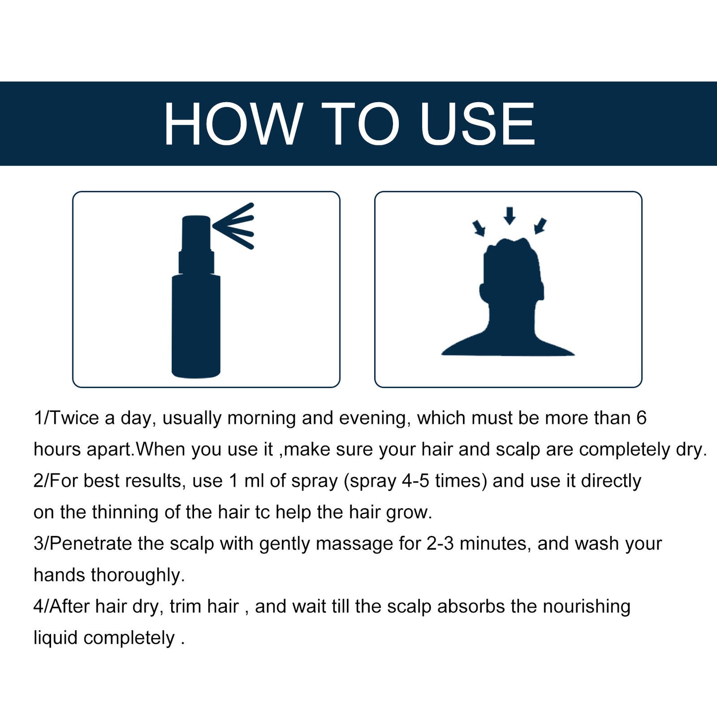 East Moon Men's Hair Spray, Dense Hair Solid Hair Hair Line Anti-Drop Treatment Fluid Thick