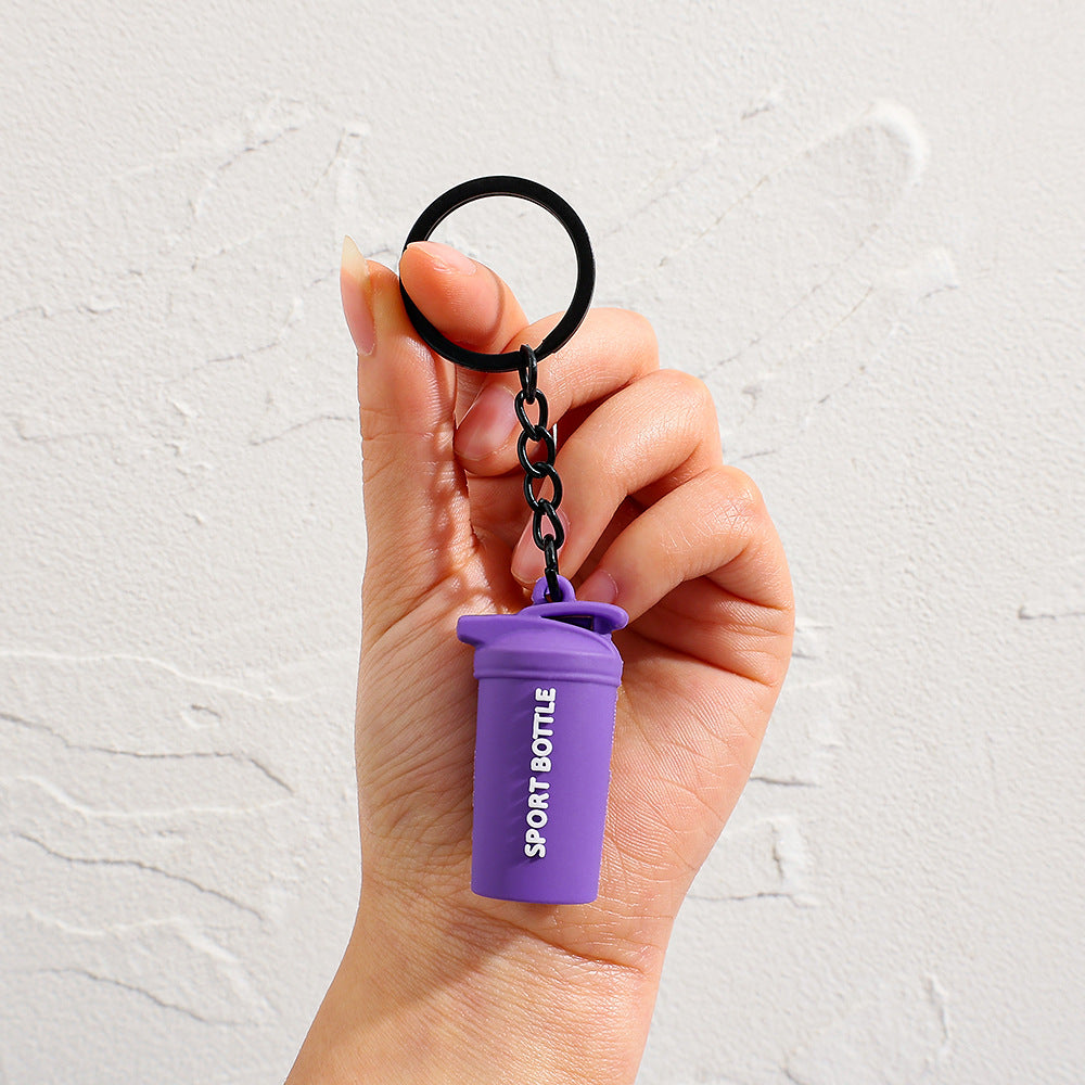 Fitness Dumbbell Keychain Pendant Couples Car  Bag Key Chain  Sports Charm Ornament