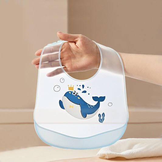 Waterproof Silicone Baby Feeding Bib Soft Infant Solid Food Bib