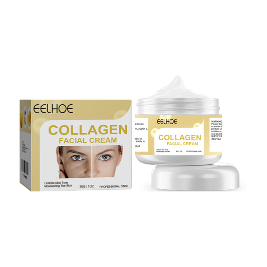 EELHOE Collagen Cream, Brightening Moisturizing Facial Skin And Smoothing Fine Lines Cream