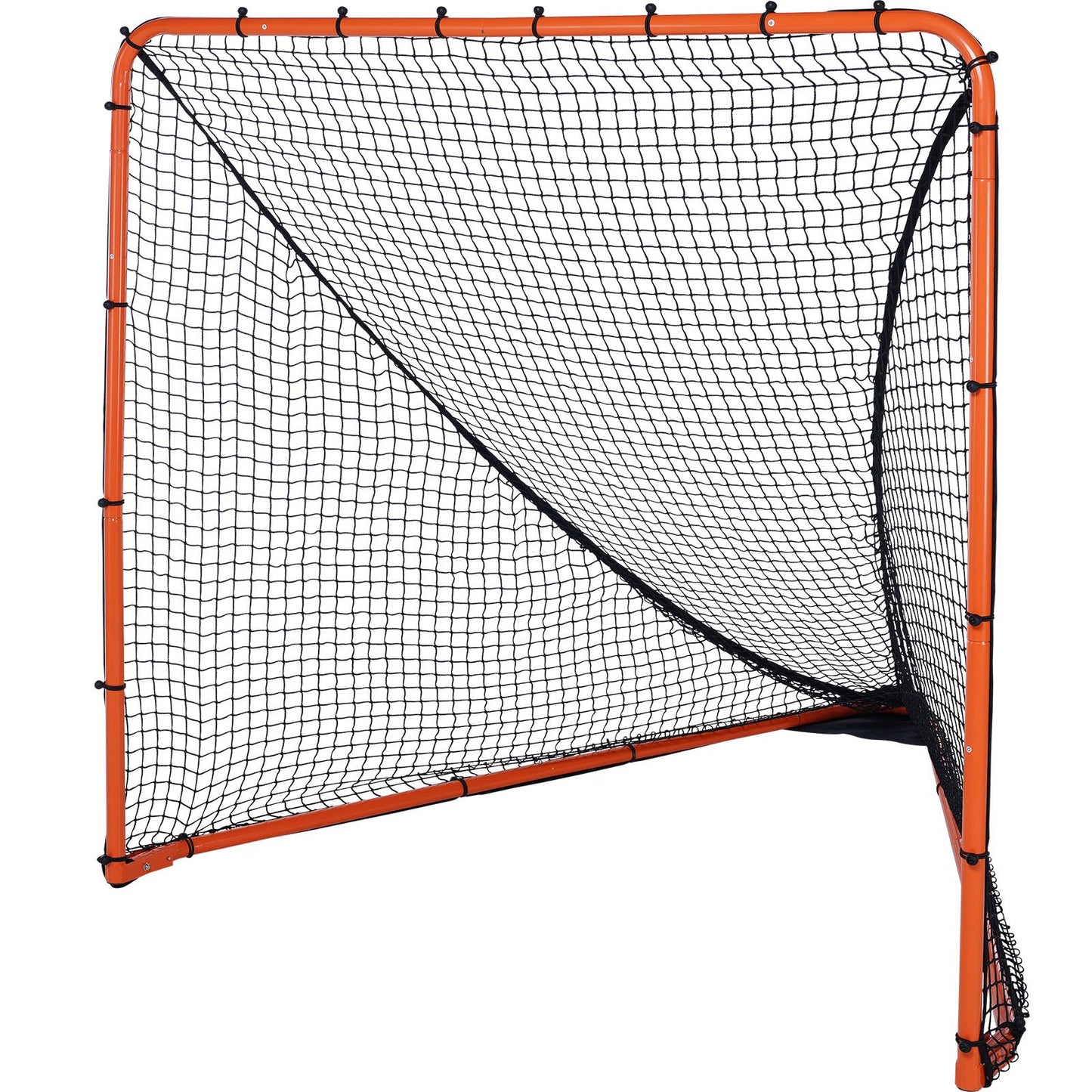 Lacrosse Goal, 6' X 6' Lacrosse Net, Folding Portable Backyard Lacrosse Training Equipment, Steel Frame Training Net, Quick & Easy Setup Lacrosse Goal, Perfect For Youth Adult Training, Orange