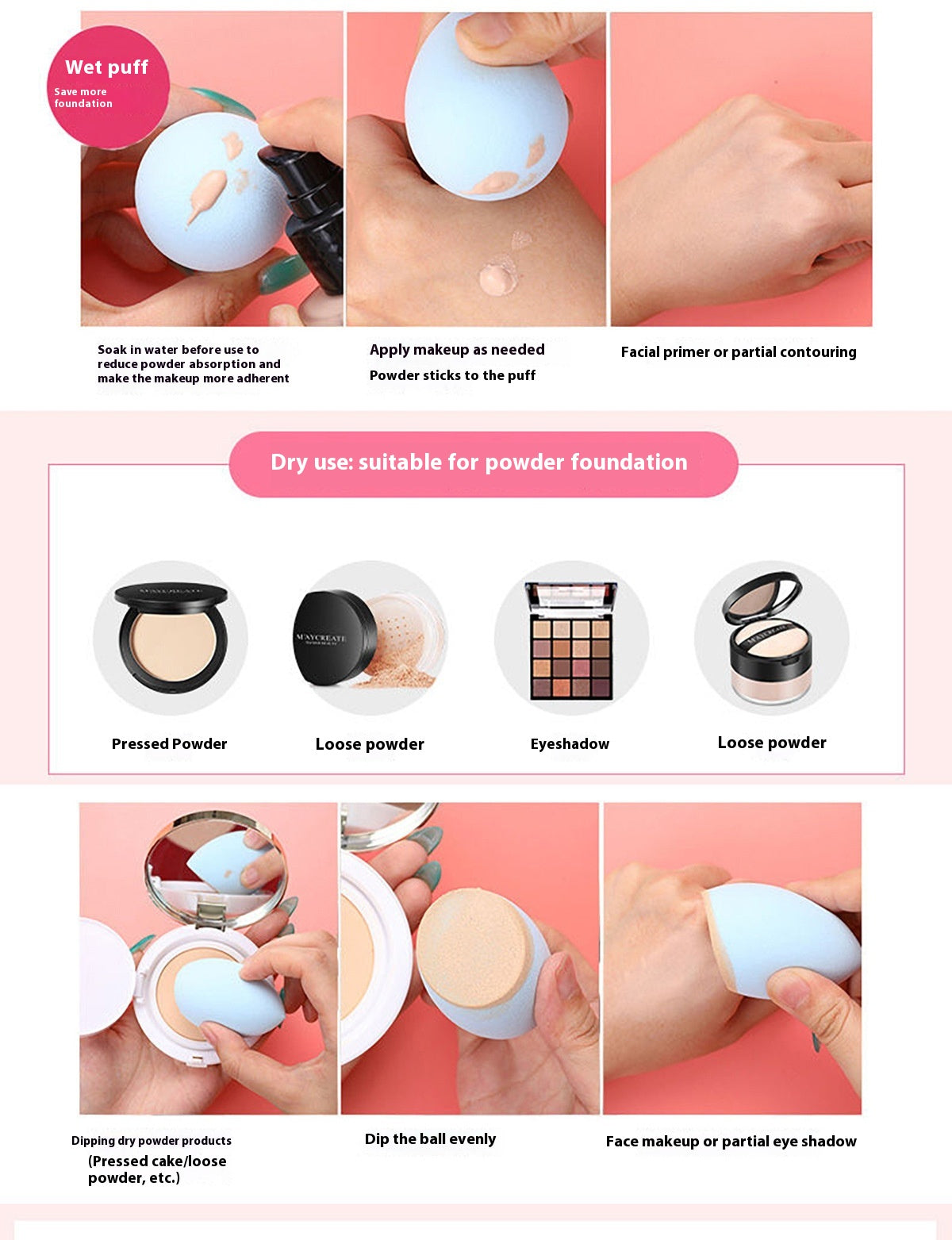 Soft And Delicate Triangle Powder Puff Dry And Wet Dual-use Oblique Cut Cosmetic Egg Beauty Blender