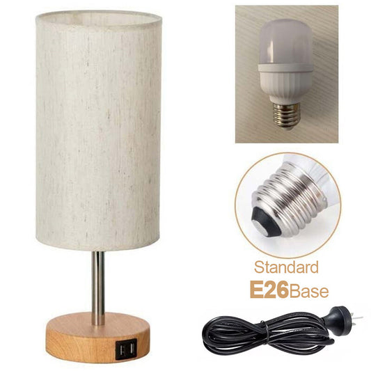 Bedside Lamp Touch Control Table Lamp With USB A Charging Ports 3-Way