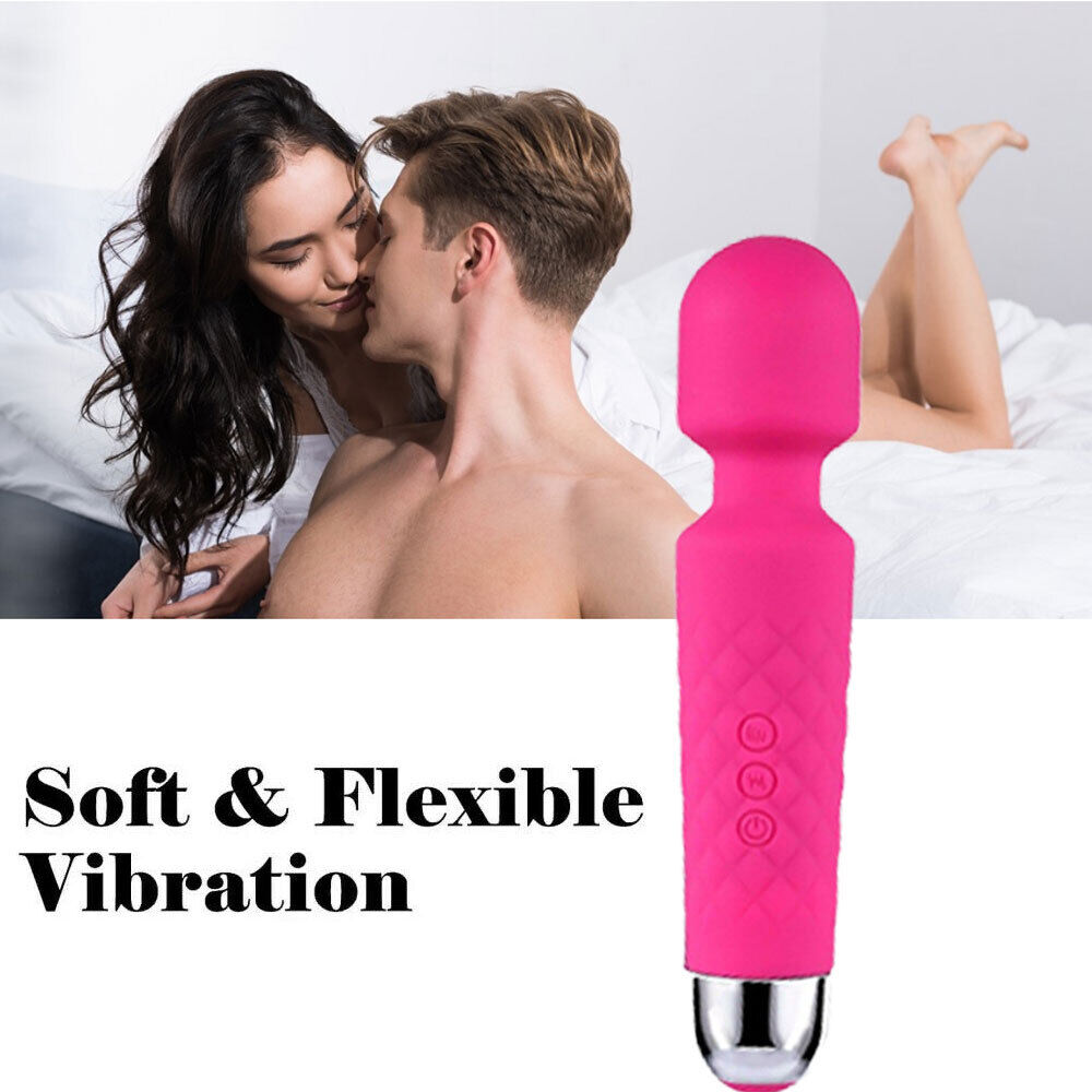 20 Speed Handheld Massager Wand Vibrating Massage Magic Full Body Therapy Motor