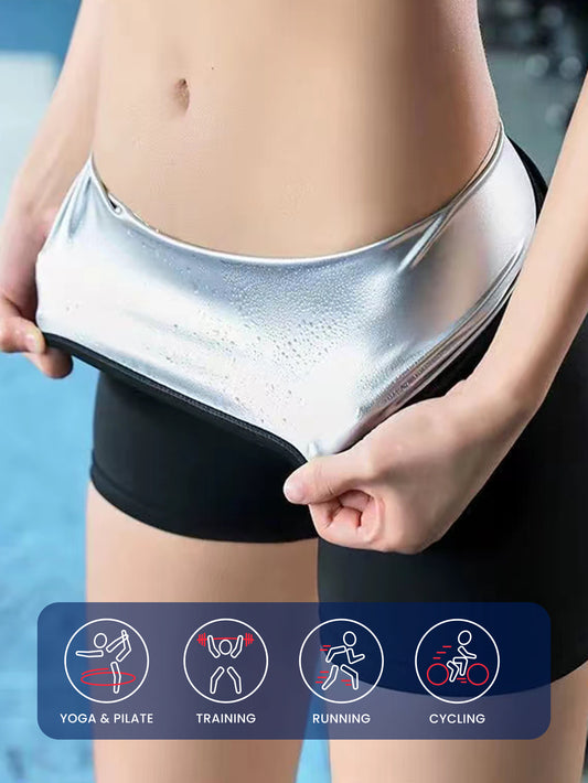 Sauna Sweat Shorts Pants Compression Workout Gym Exercise Waist Trainer Body Shaper Thighs Tummy Control