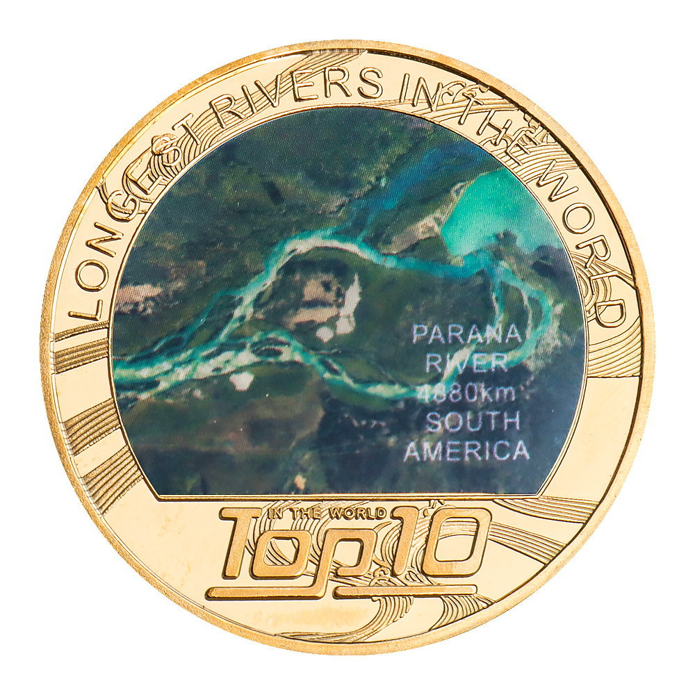 Top Ten Rivers Coin Badge Gift Commemorative Medal