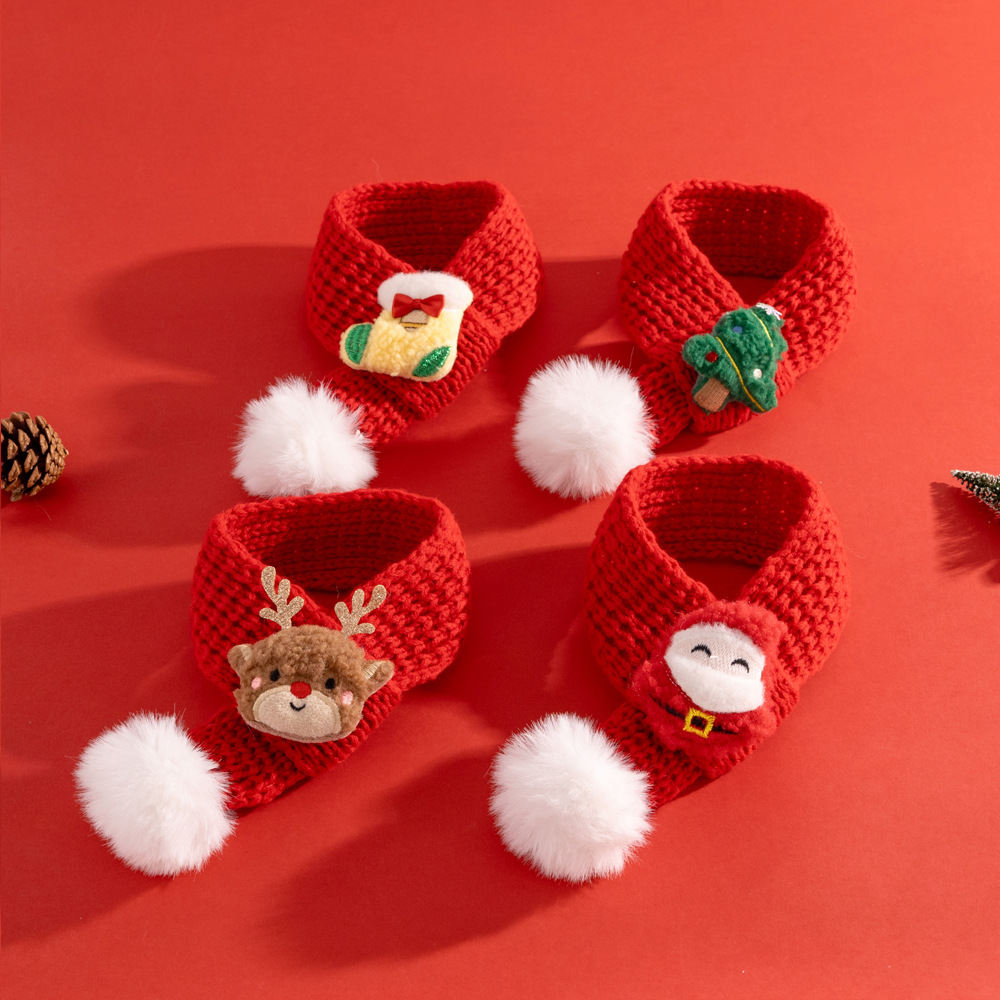 Christmas Cat Scarf Pet Elderly Decorations