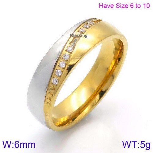 Korean-style Designed Titanium Steel Engagement Rings For Couples
