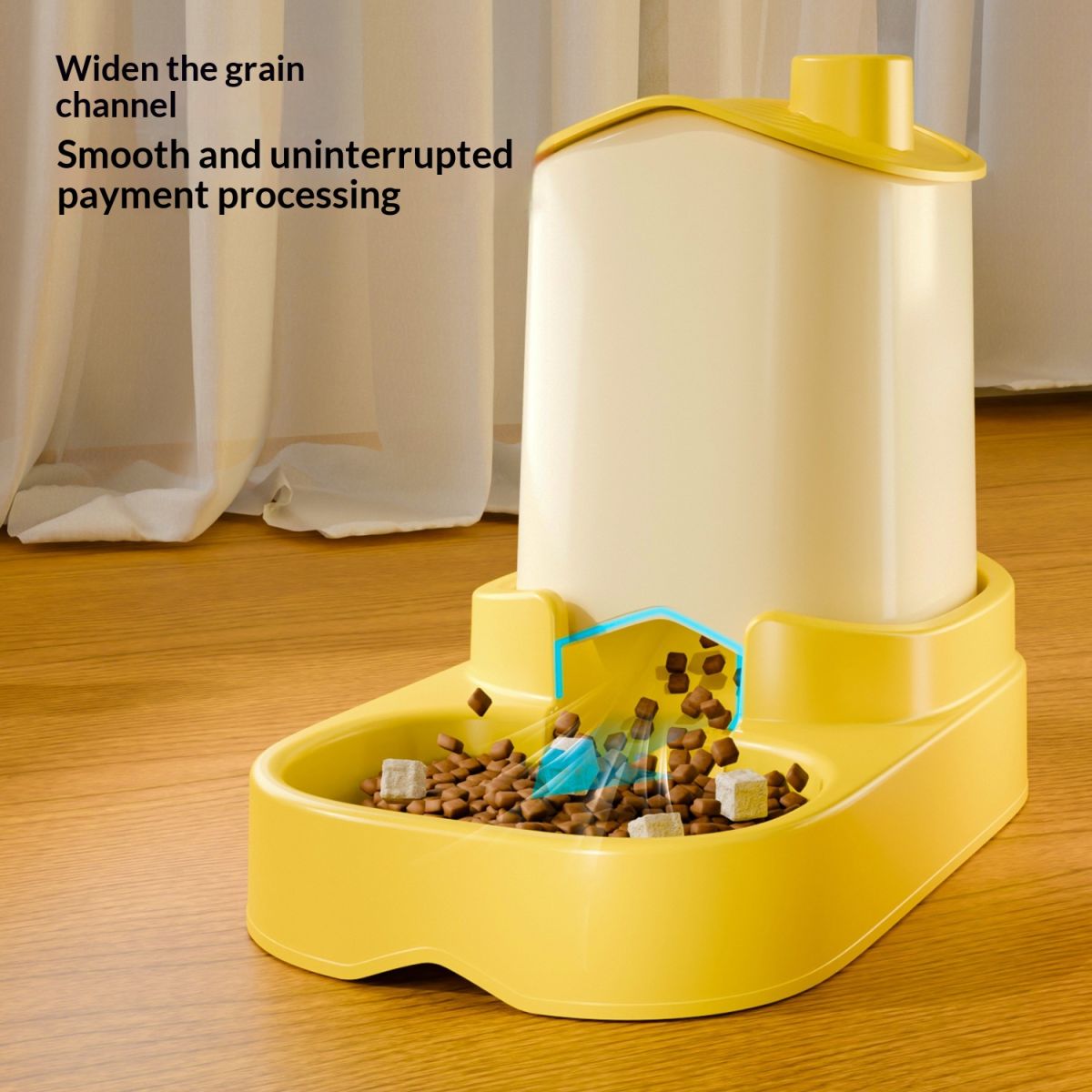 Cottage-style Split-unit Automatic Food And Water Dispenser Cat Feeding Bowl With Auto-refill Feature