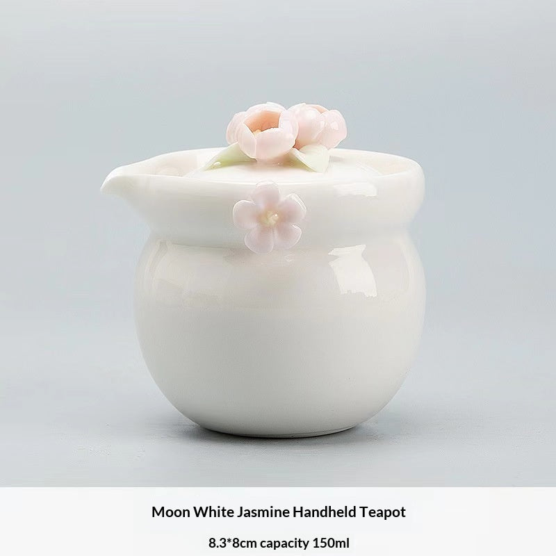 Plum Blossom F-Color Tea Cup A Portable Travel Tea Set With A Teapot And Two Cups