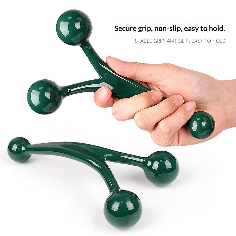 Solid, Rounded Three-ball Acupressure Massage For The Shoulders