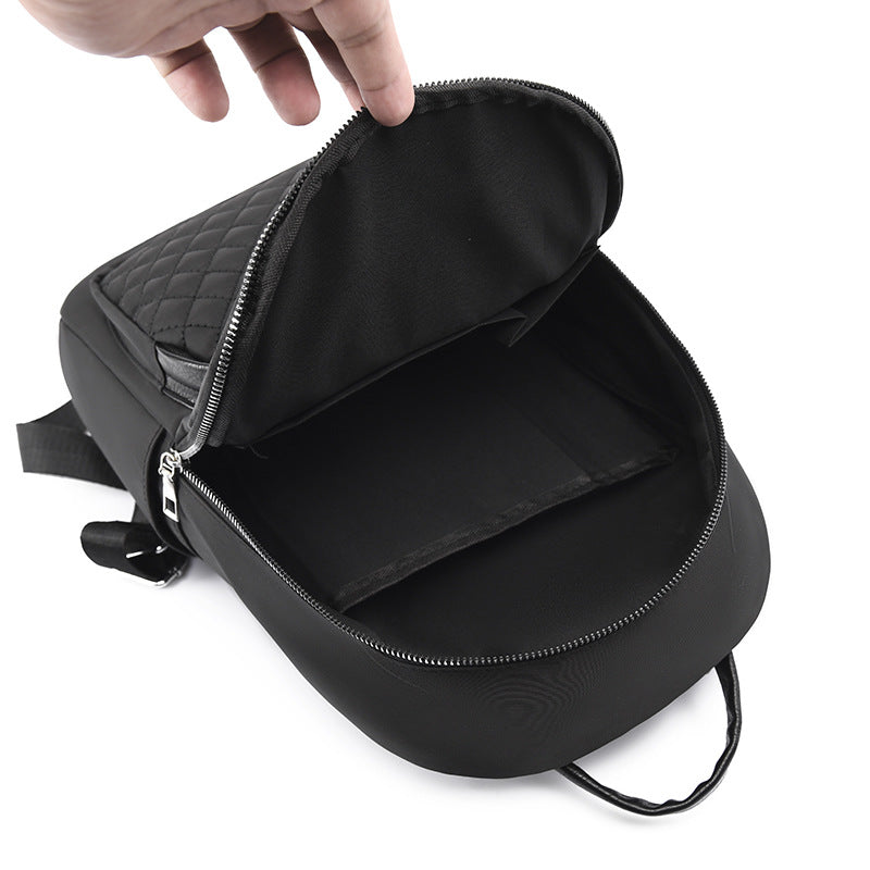 Womens Korean-style Solid-color Casual Oxford Cloth Backpack
