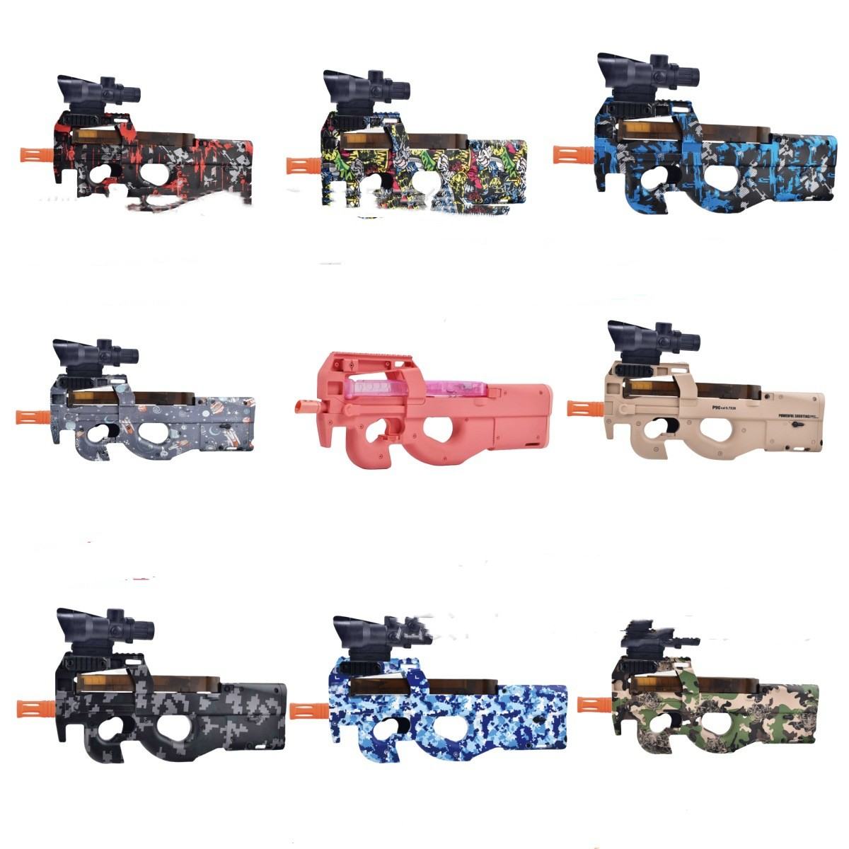 P90 Charging Rifle Electric Continuous Hair Crystal Toys