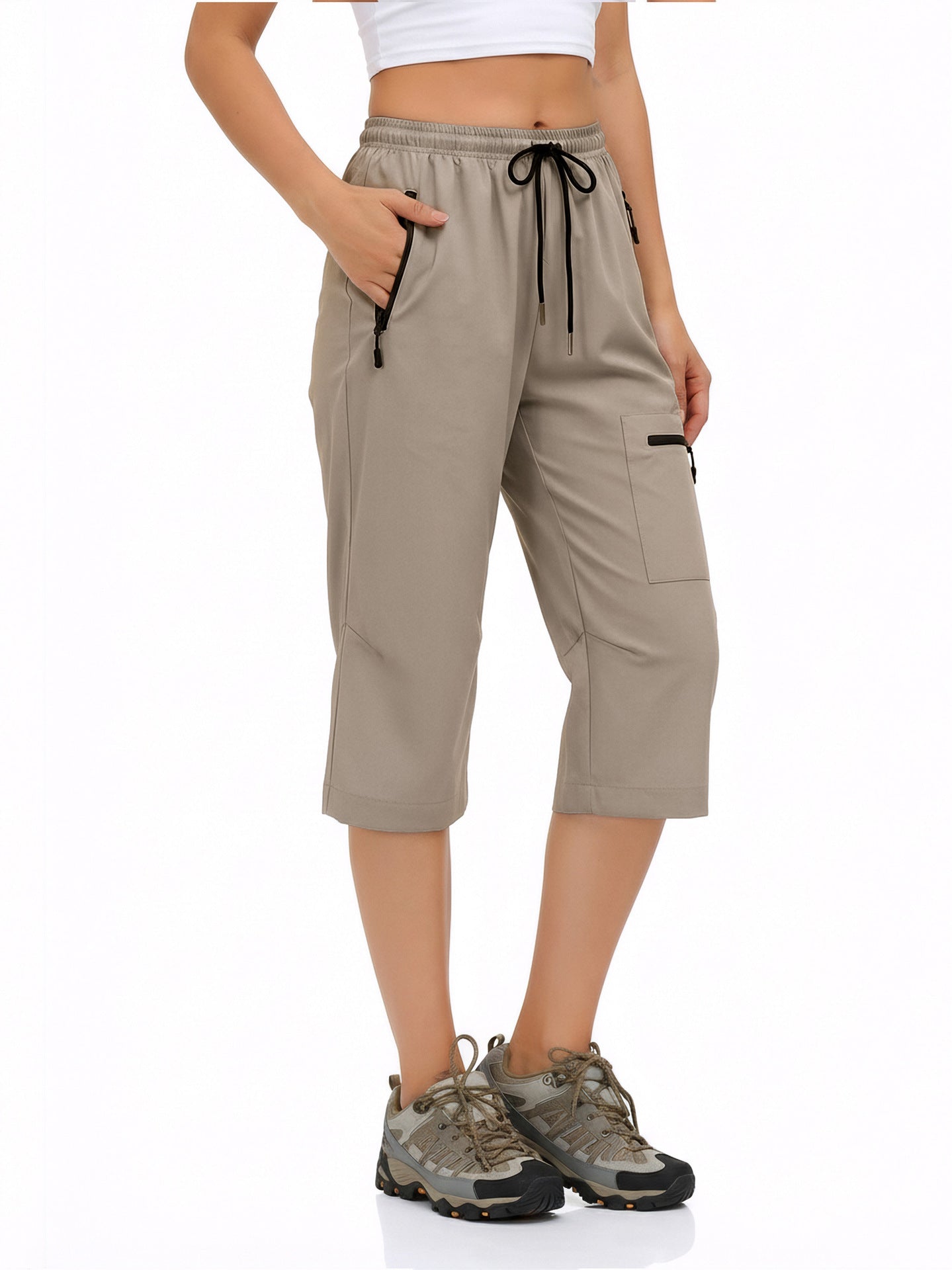 Womens Outdoor Casual Sports Cropped Pants