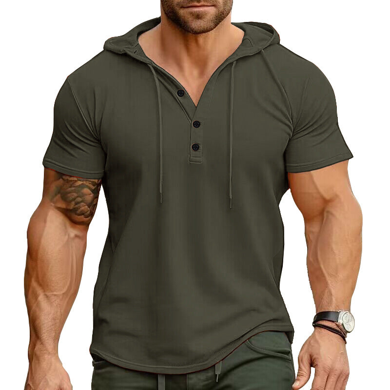 Cross-border Mens Sportswear Fitness Short-sleeve T-shirt