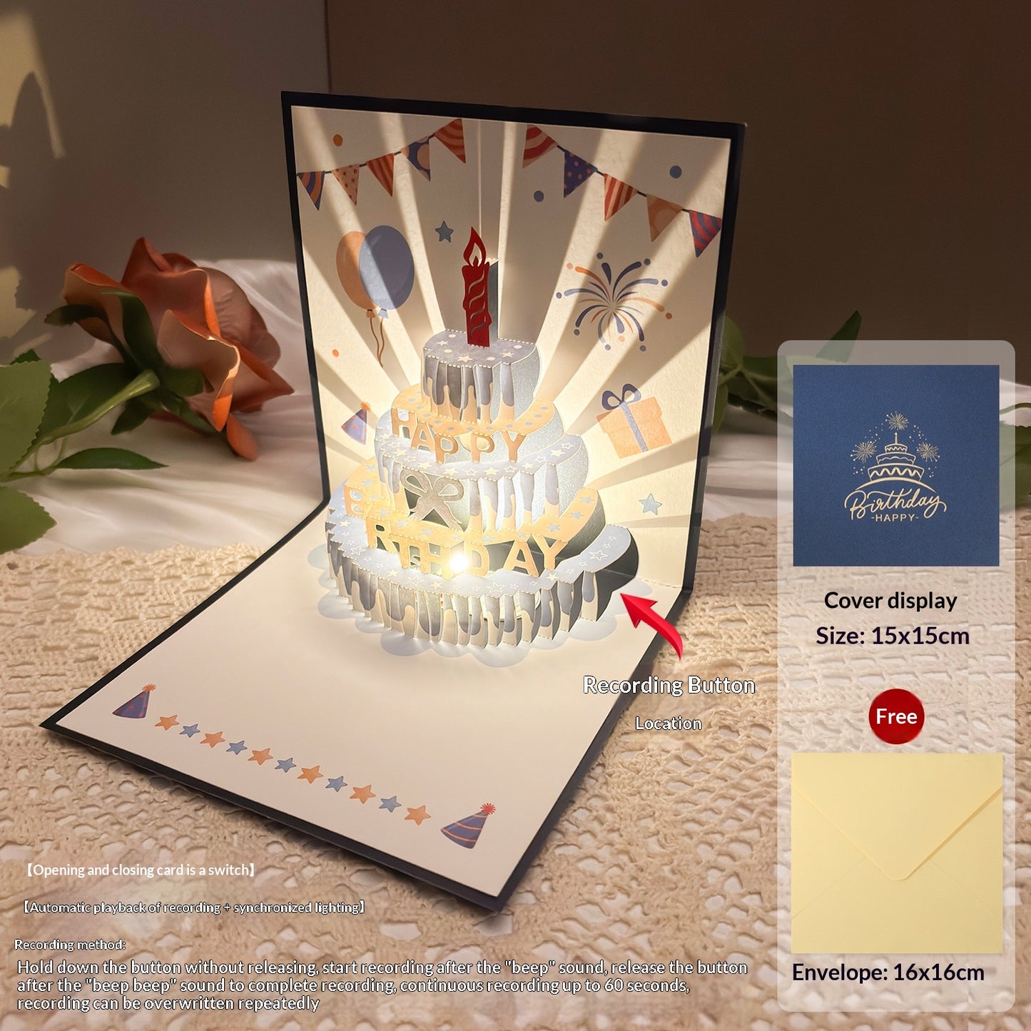 Music And Light Birthday Greeting Card Gift