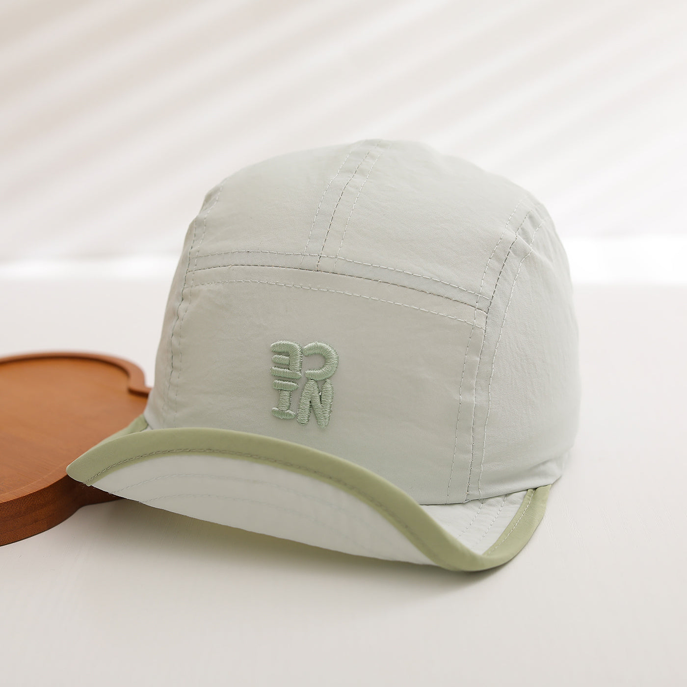 Light And Breathable, Quick-drying NICE Letter-stitched Five-panel Hat With Contrasting Edges And Casual Design For Children. Outdoor Breathable