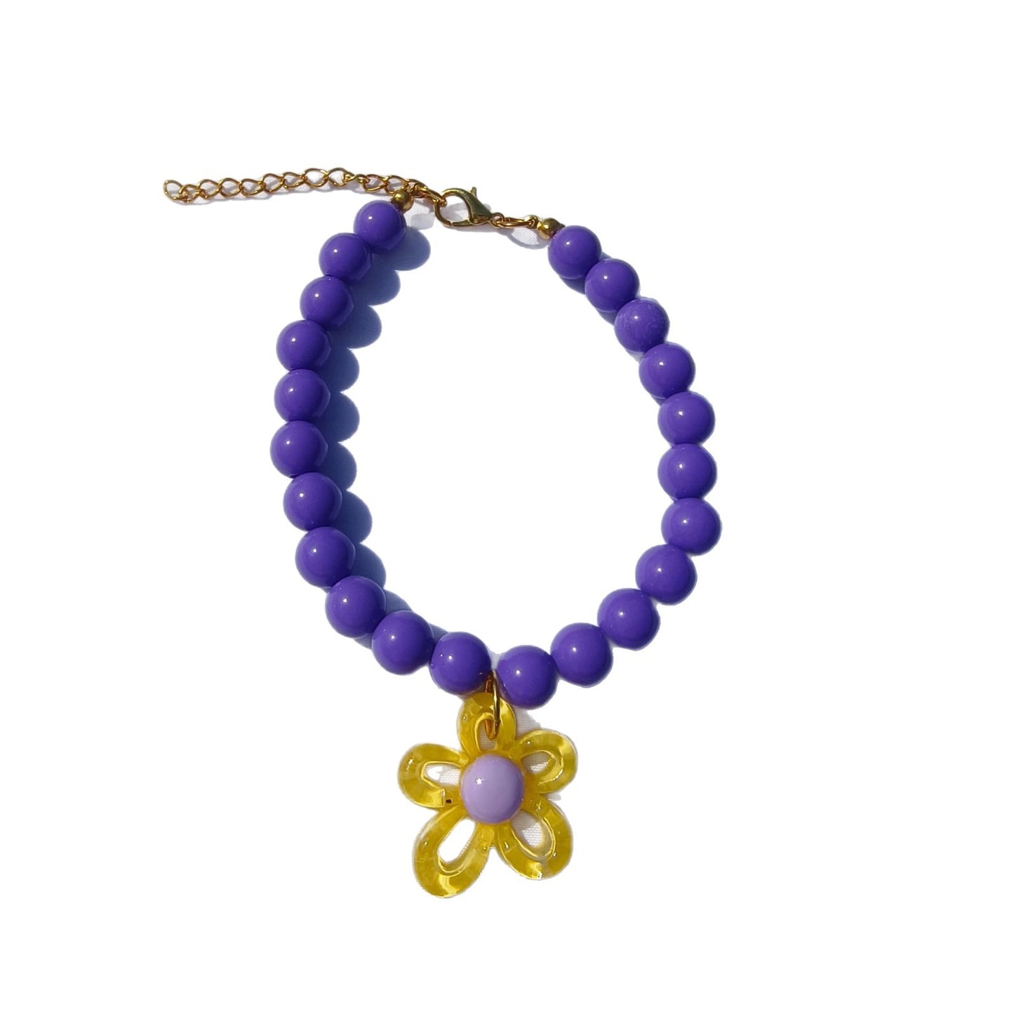 Dopamine Flower Pearl Pet Necklace