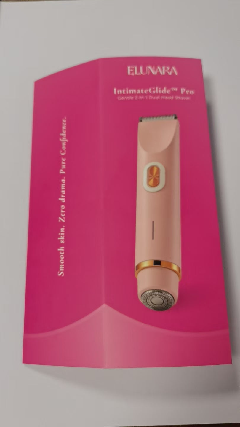 2 In 1 Hair Remover Women's Double Head Shaver Private Pubic Hair Trimmer Electric Razor Wet Dry Electric Body Hair