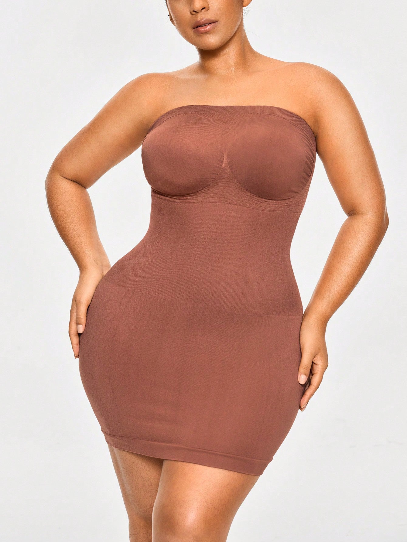 Strapless Full Body Shapewear Bodysuit Bust Lift Tummy Waist Control Natural Butt-Lift