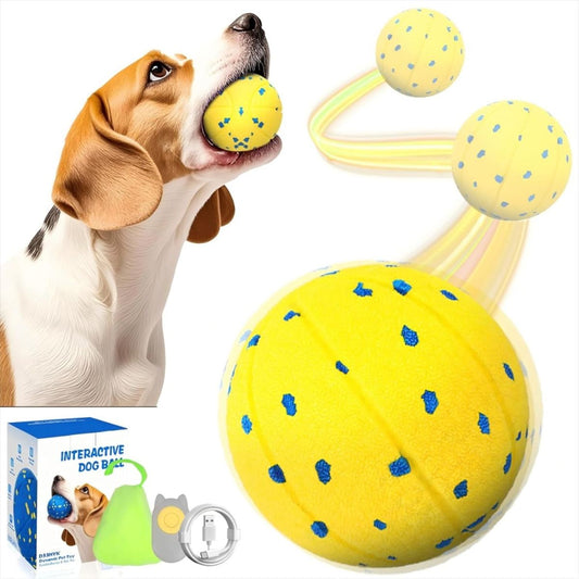Interactive Dog Toy With 3 Play Modes, IPX7 Storage Pouch, Electric Dog Toy, Indestructible, Self-Rolling Ball, Dog Moves