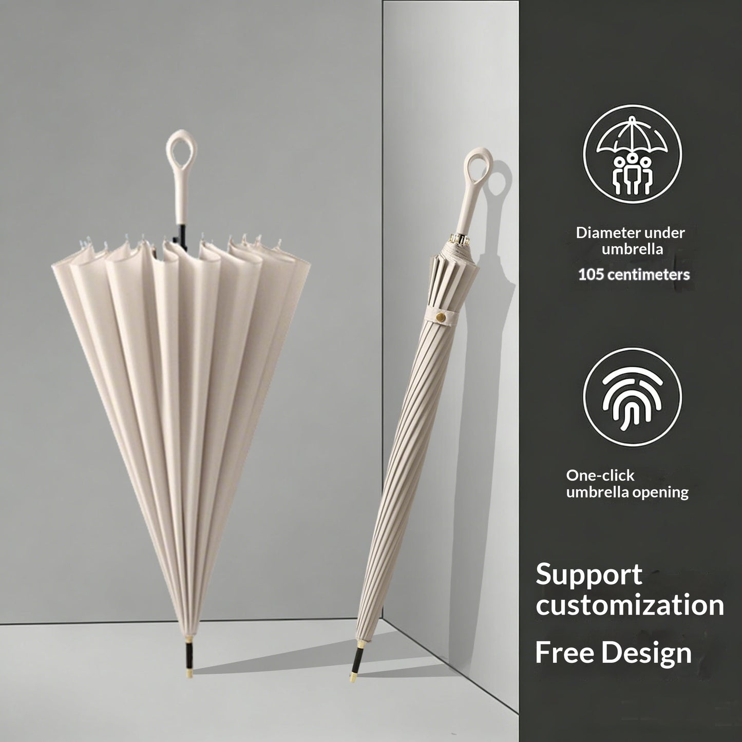 Atmospheric Korean-style Long-handled Umbrella