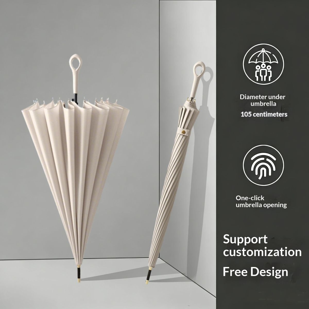 Atmospheric Korean-style Long-handled Umbrella