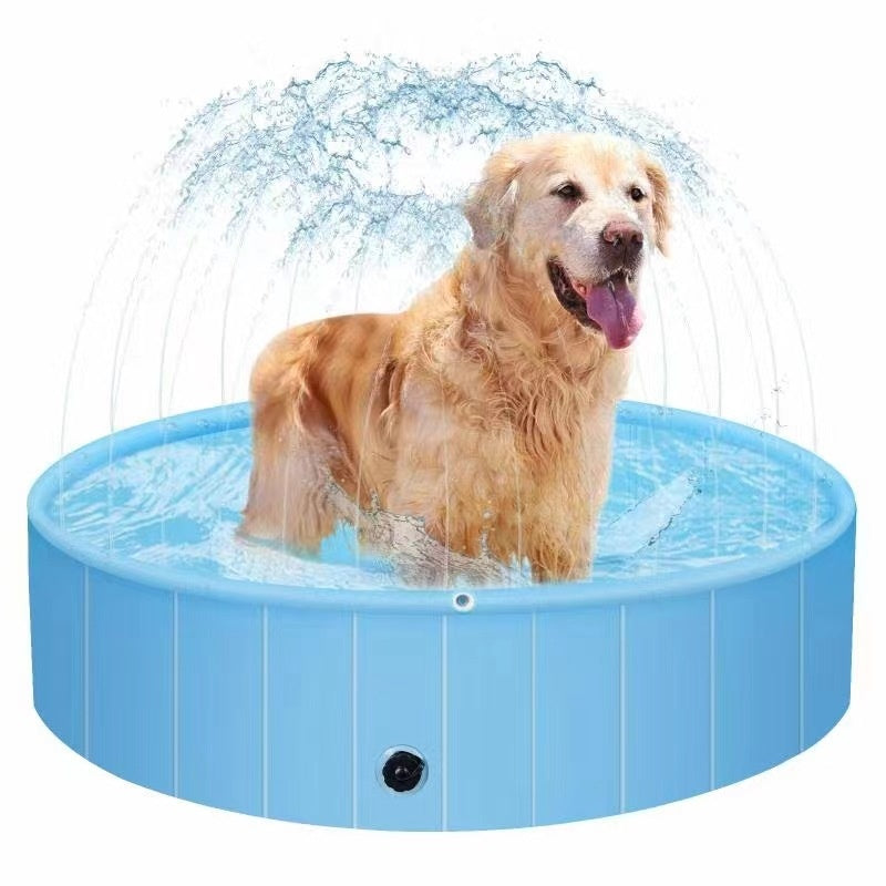 PVC Pet Pool Lawn Water Play Toy Dog Bath Sprinkler Portable Cleaning Basin