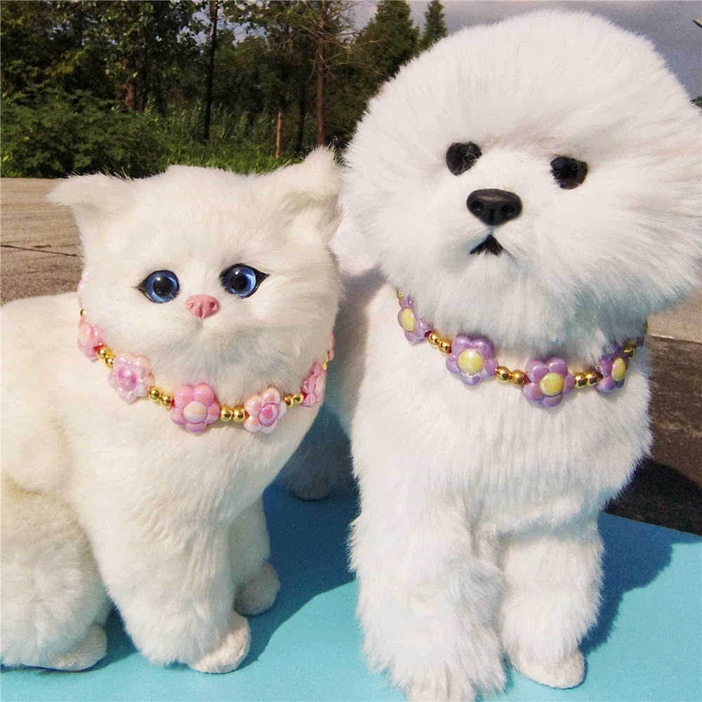 Pet-inspired Faux Pearl Rhinestone Pendant Necklace