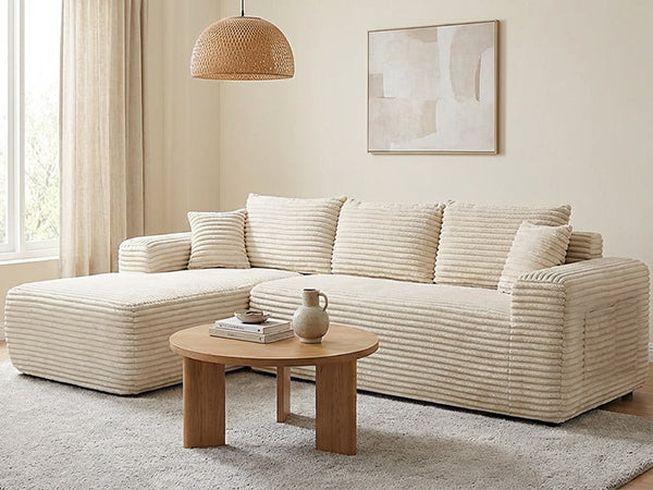 YM3116250005811& YM3116250006111 Combination Products Are Not Sold Sep-L Shape Modular Sectional Couch Spacious Comfortable 2 Seater Sofa With Pillows For Living Room Office No Assembly Required Beig