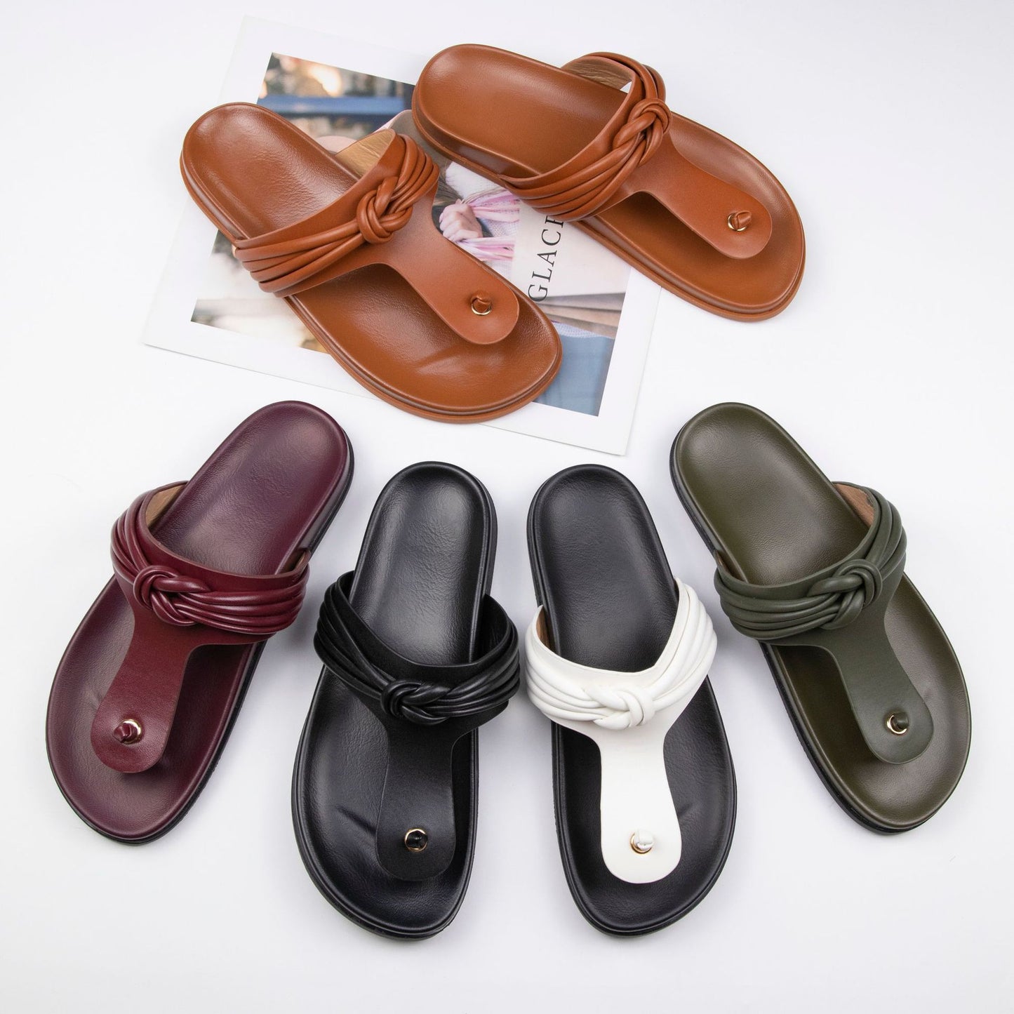 Womens Sandals Outdoor Roman-style Thick-soled Slippers