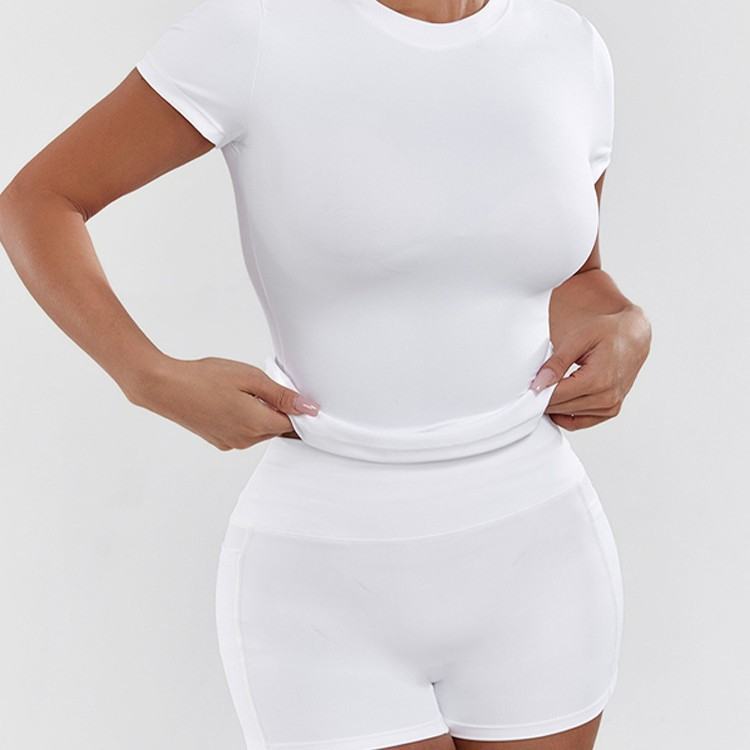 Round-neck Quick-drying Yoga Two-piece Set