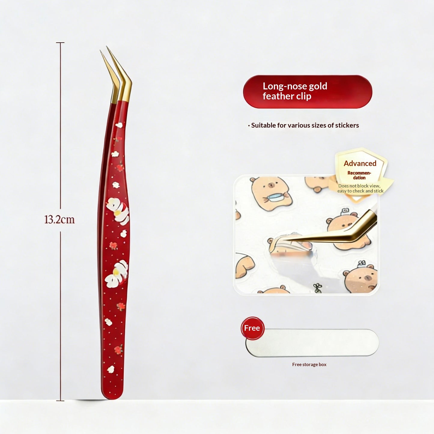 Tweezers Planner Accessories And Creative Stationery Tool Golden Feather Clip