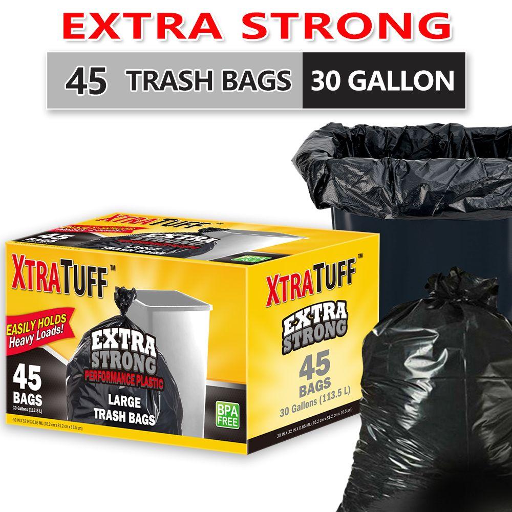 45 Extra-thick, Leak-proof Garbage Bags, Suitable For Home, Commercial, And Various Other Uses. A Great Helper For Home Cleaning.