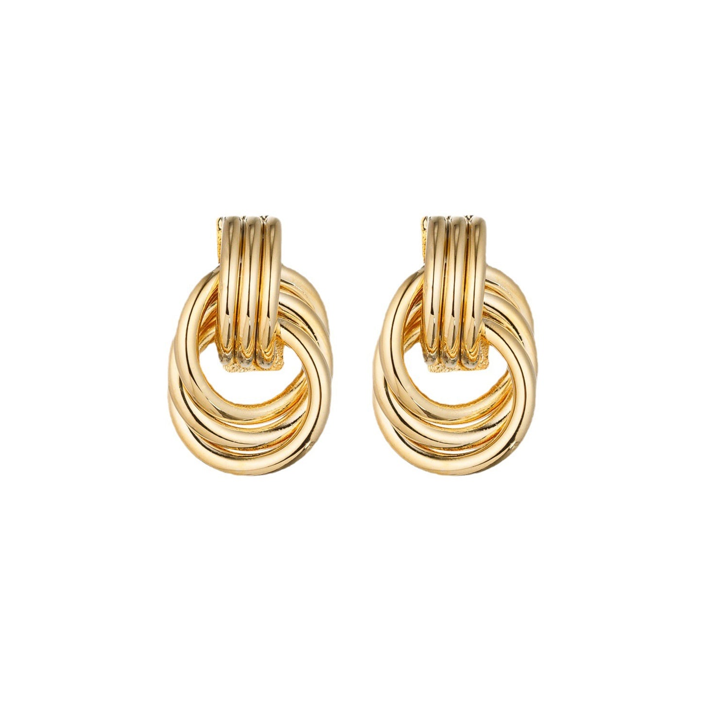 Best-selling Golden Circular Geometric Twisted Multi-layer Braided Design